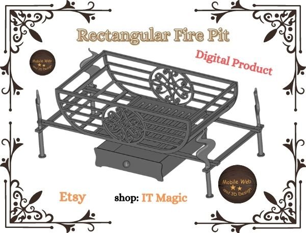 Metal Rectangular Fire Pit